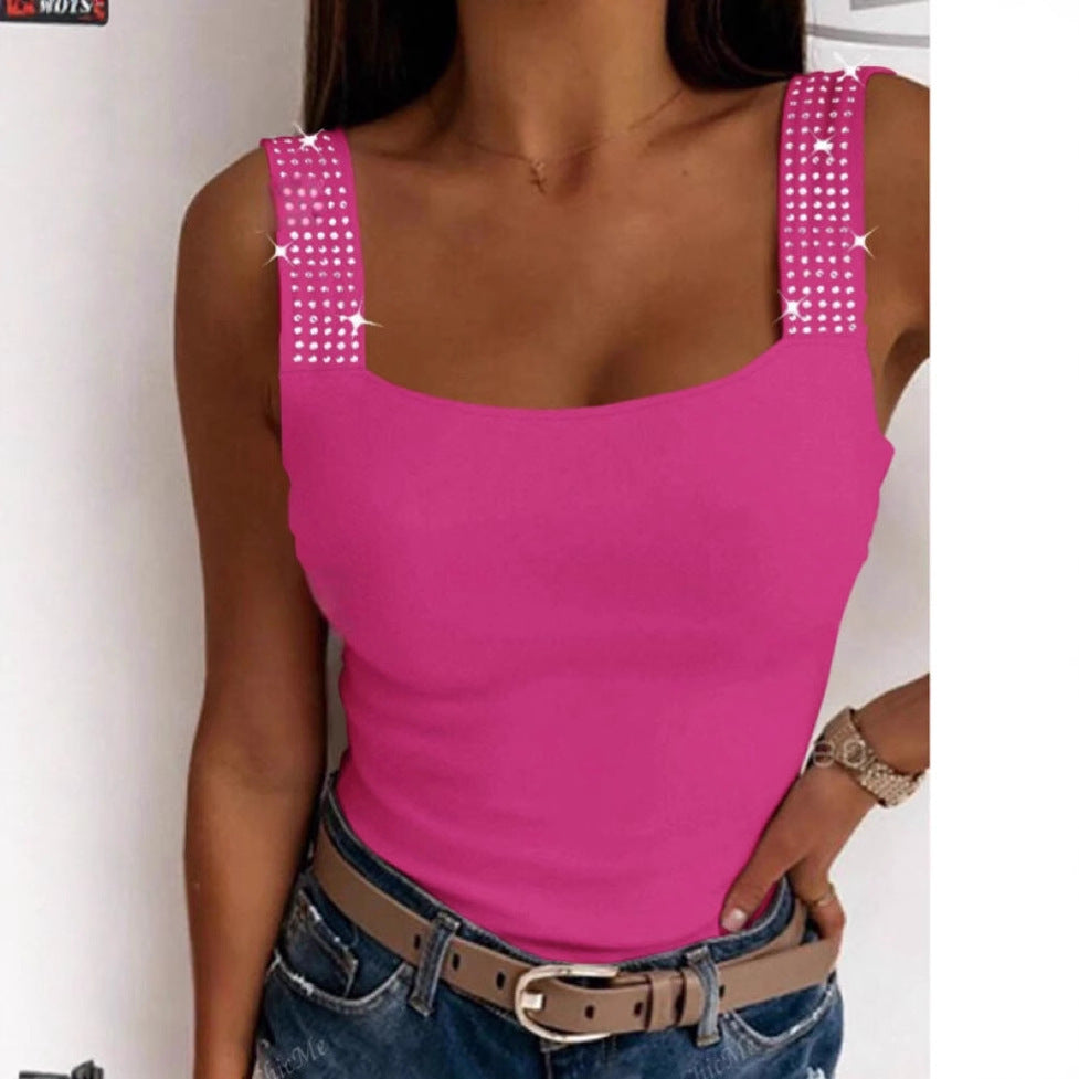Women's Clothing Hot Drilling Sexy Vest