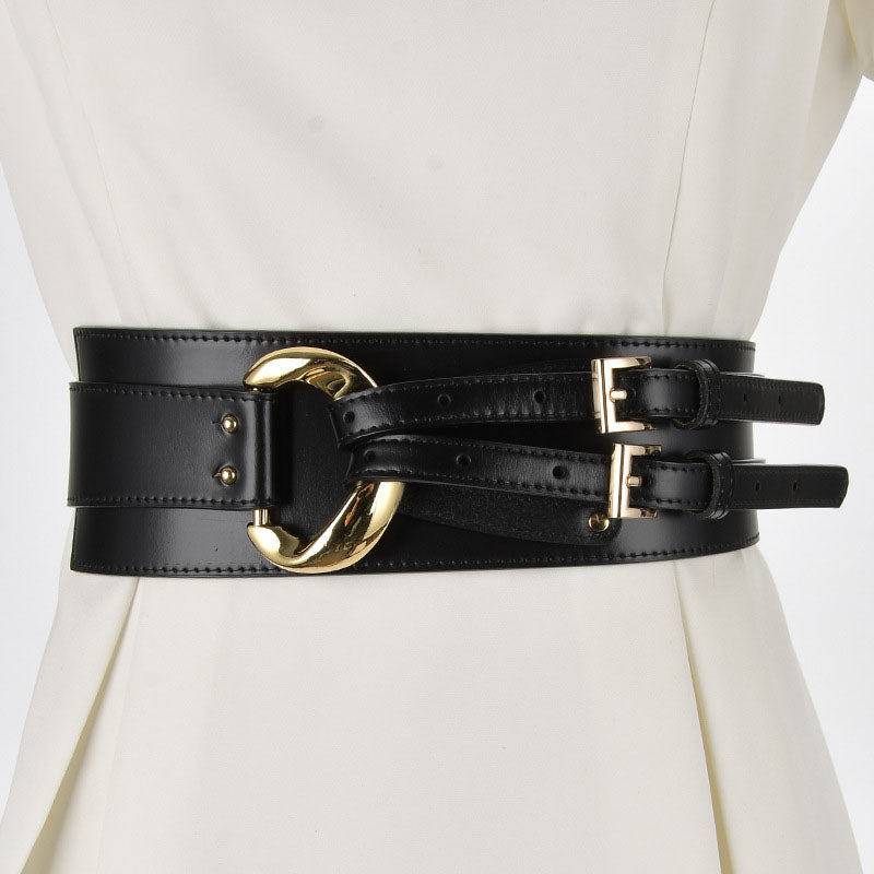 Irregular Leather Waist Seal Women's Decorative Suit Fashion Dress Sweater Bundle Belt
