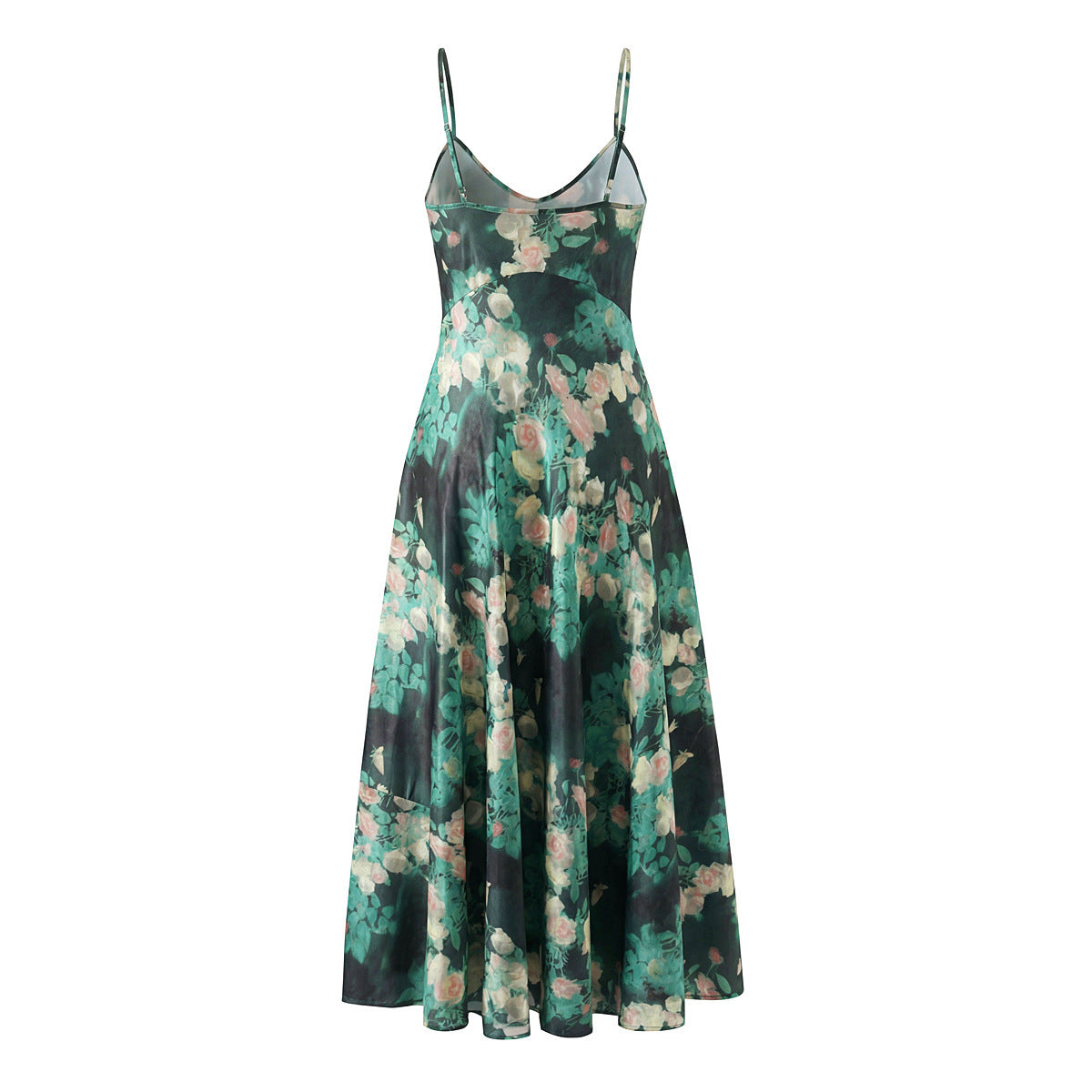 Slimming Crying Rose Printed Dress