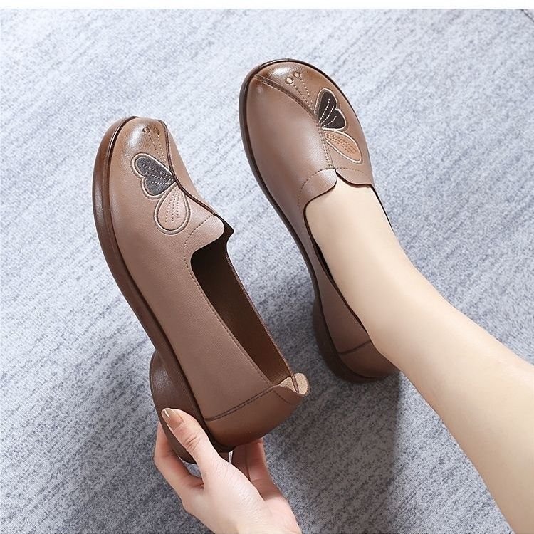Women's Non-slip Flat Bottom Comfort Leather Shoes