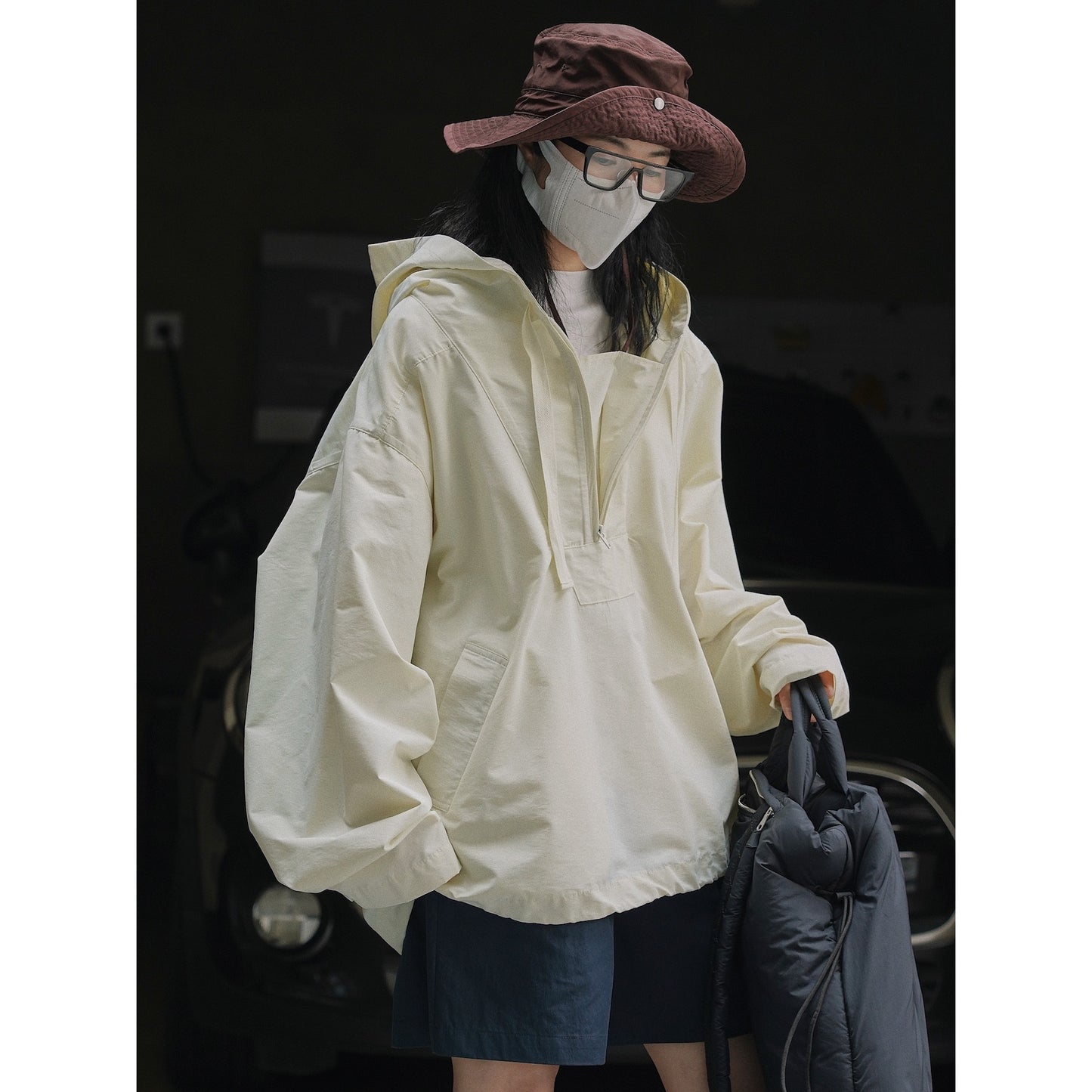 Ny koreansk stil afslappet urban outdoor hættejakke med slank profil, vindtæt frakke og sweatshirt