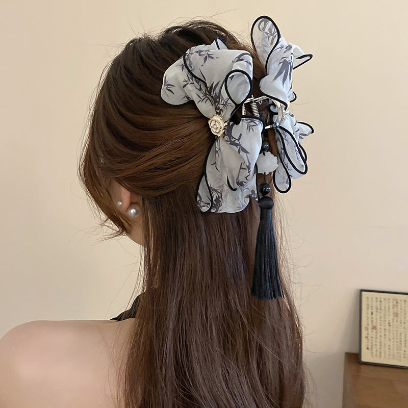 Women's Fashion New Chinese Bow Ribbon Barrettes