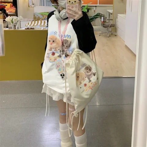 American Retro Women's Top Special-interest Design Long Sleeve Bottoming Shirt