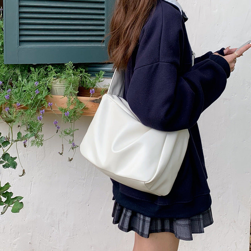 Large Capacity Soft Leather Tote Shoulder Messenger Bag