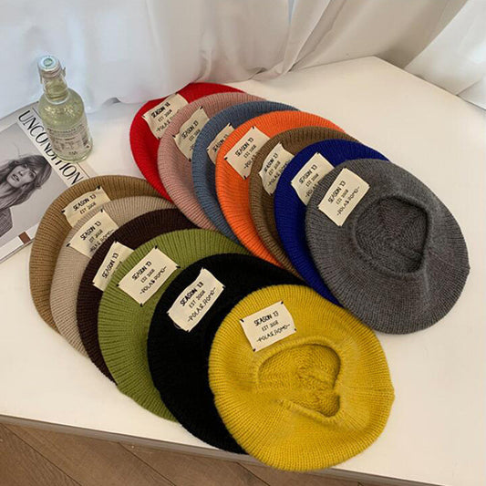 Women's Autumn And Winter Knitted Beret Warm Wool  Yuppie