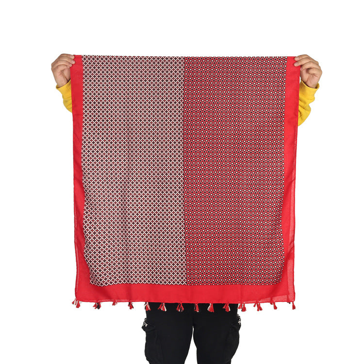 Simple Temperament Ladies Cotton And Linen Scarf
