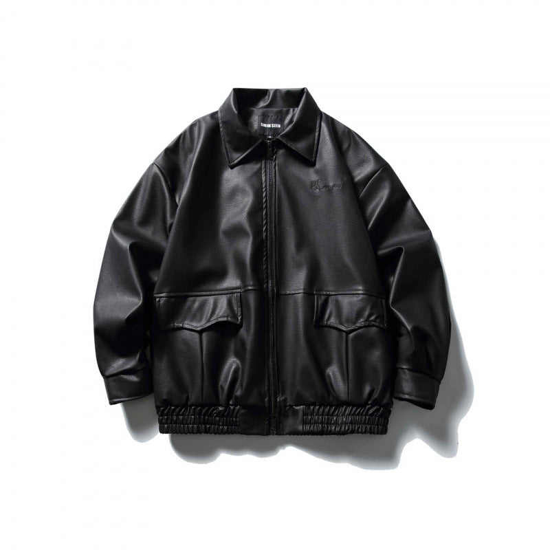 Men's Leather Coat Motorcycle Jacket