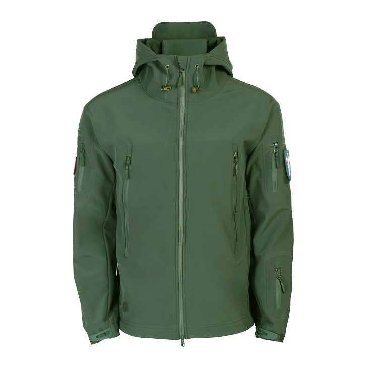 Thin Section Sharkskin Sports Soft Shell Waterproof Three-in-one Men's Warm Rushing Jacket