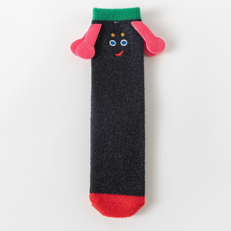Coral Fleece Fleece Lined Padded Warm Keeping Tube Socks