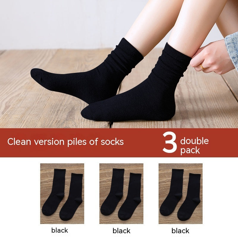 Non Pure Cotton High Tube Loafers And Socks