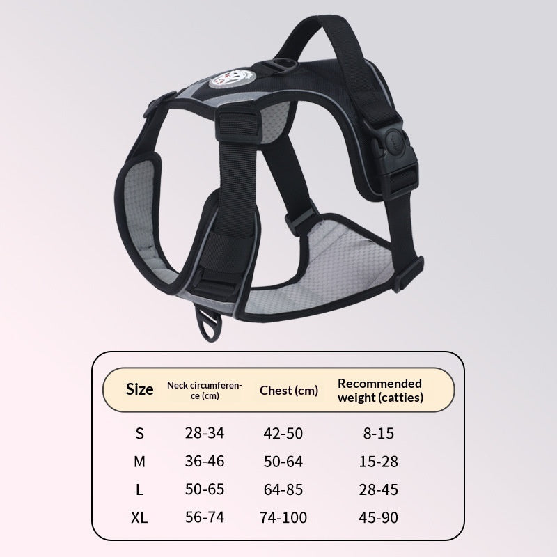 Large Dog Chest Harness Leash Portable