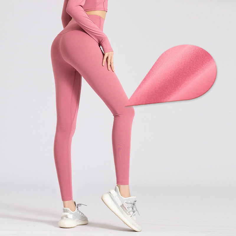 Høj elastisk bund Varme Yoga Leggings Med Numseløft Til Løb