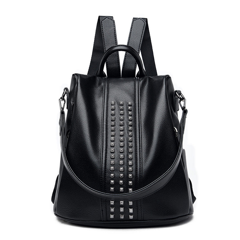 Single Shoulder Bag Multi-purpose Travel Backpack Female Bag New Style Backpack Personalized Punk Handbag