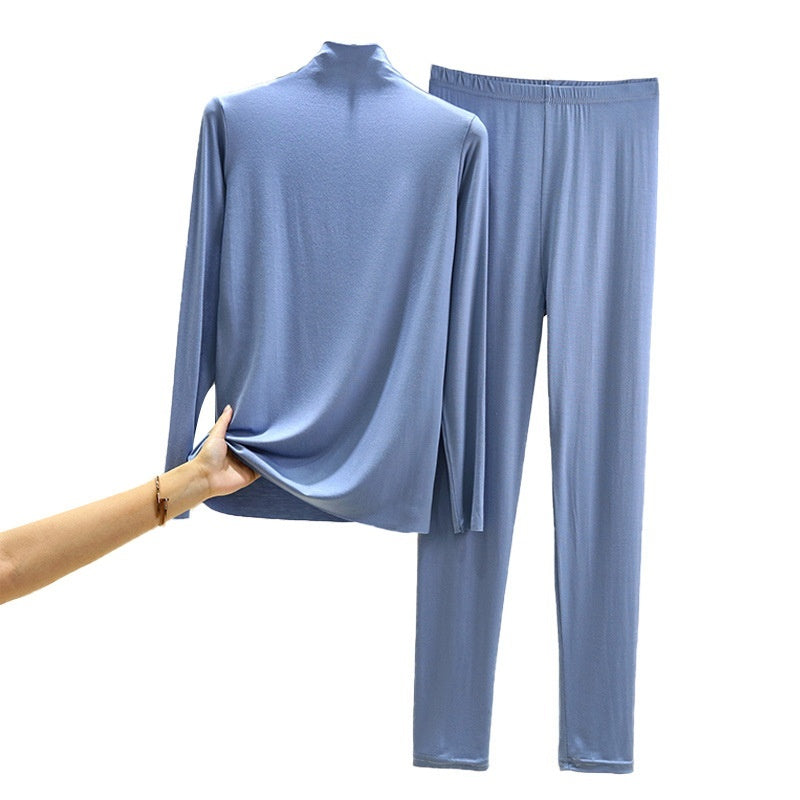 Long Sleeve Modal Semi-high Neck Base Set