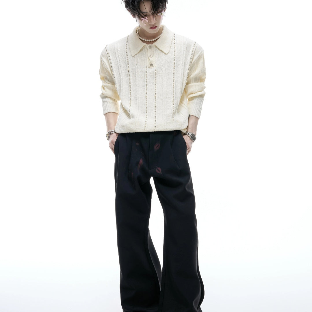 Laid-back Instagram-worthy Casual V-neck Textured Knit Sweater