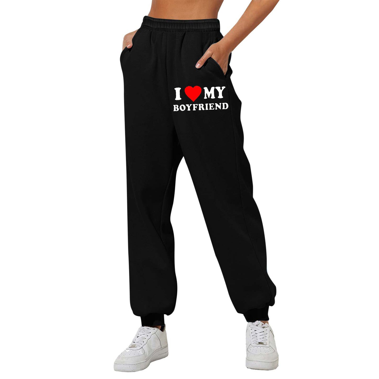 Casual Solid Color Running Track Pants