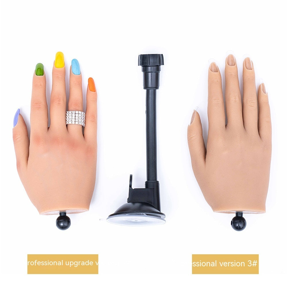 Manicure Practice Silica Gel Practice Prosthetic Hand Props Model