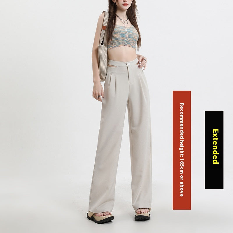High Waist Slimming Narrow Straight Wide Leg Pants