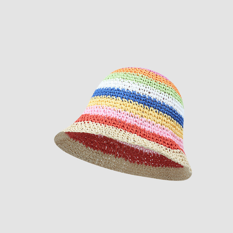 Rainbow Summer Sunscreen Sun Hat Seaside Beach