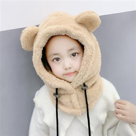 Three-Piece Warm Bear Scarf And Gloves