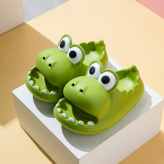 Cartoon Couple Wearing Indoor And Home Parent-child Sandals