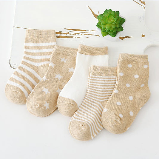 Boys And Girls Cotton Mid-tube Floor Socks