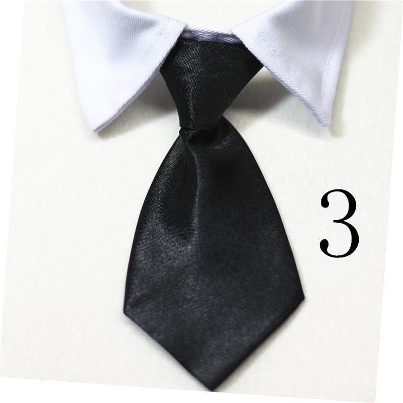 Cat And Dog Pet Fake Tie Solid Color Stripes