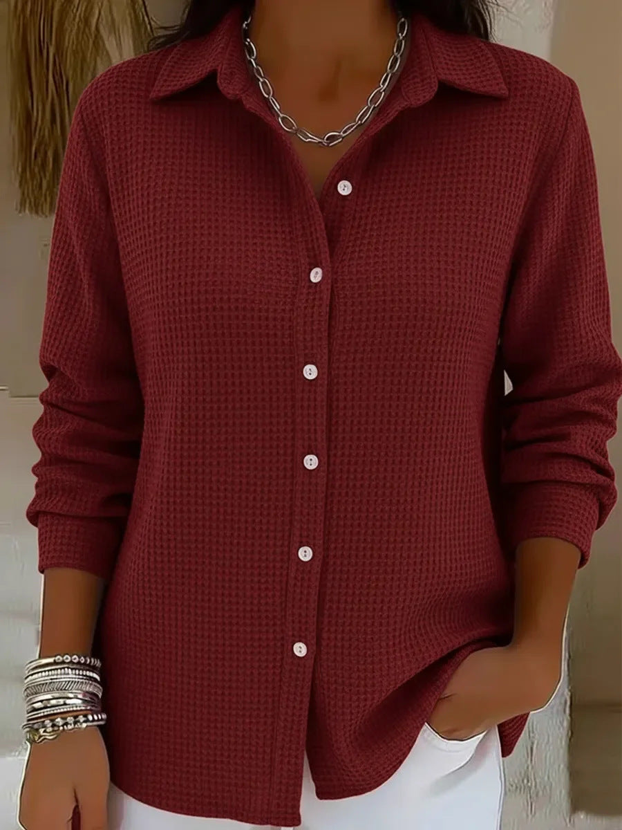 Button-front Knitted Cardigan With A Lapel Neckline
