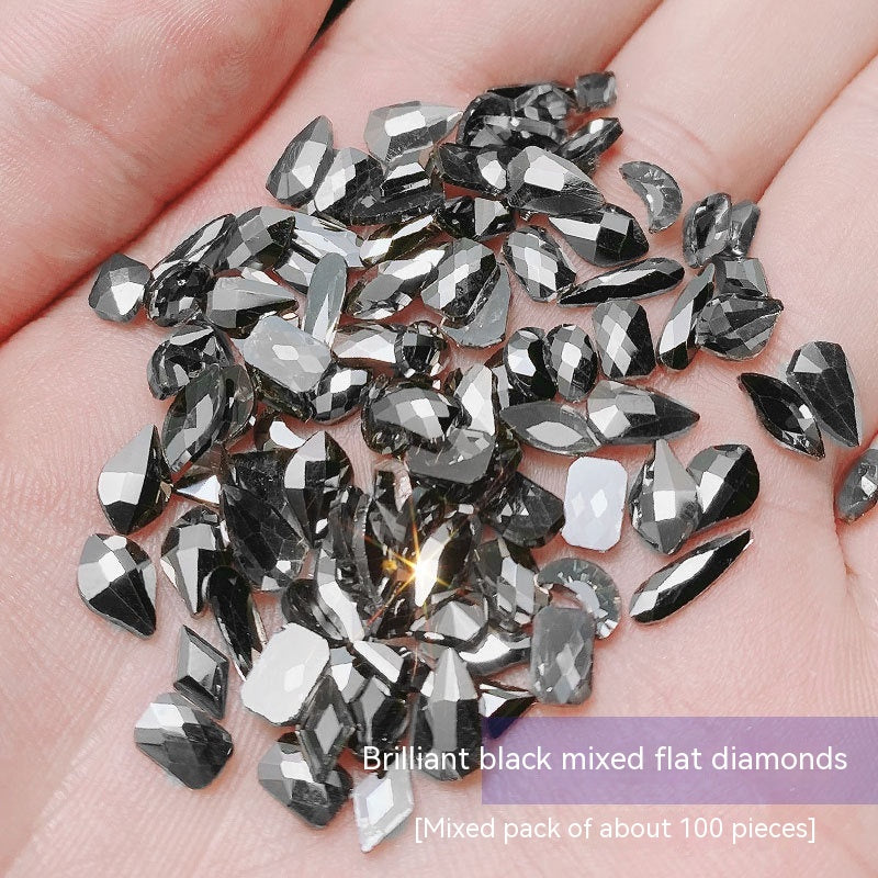 Nail Ornament Mixed 100 Aurora Diamond Phantom Shaped Diamon