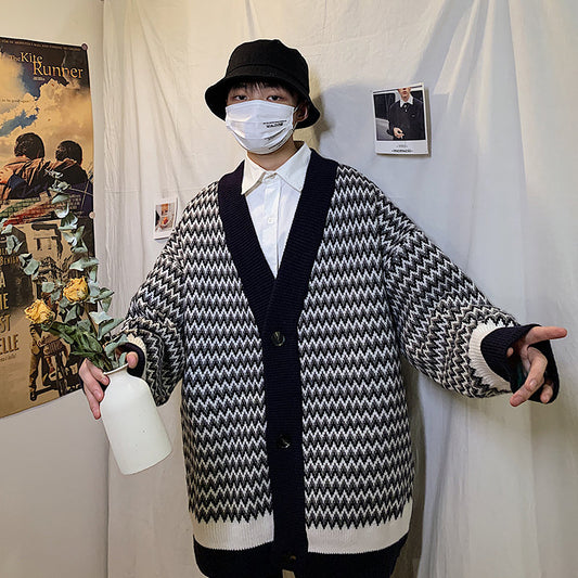 Japanese Harajuku BF Cardigan Sweater Trend Lazy Style