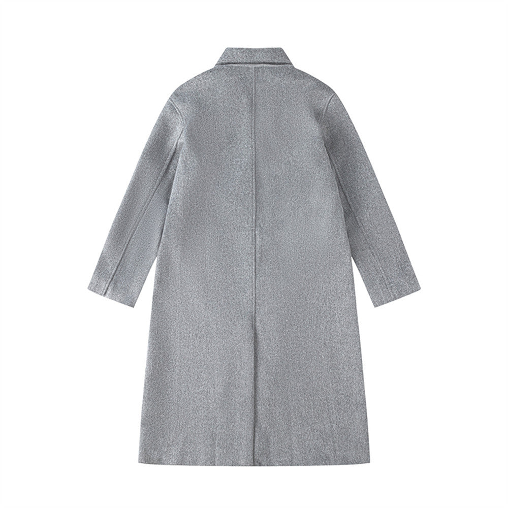 Men's Loose Over Knee Lapel Trench Coat
