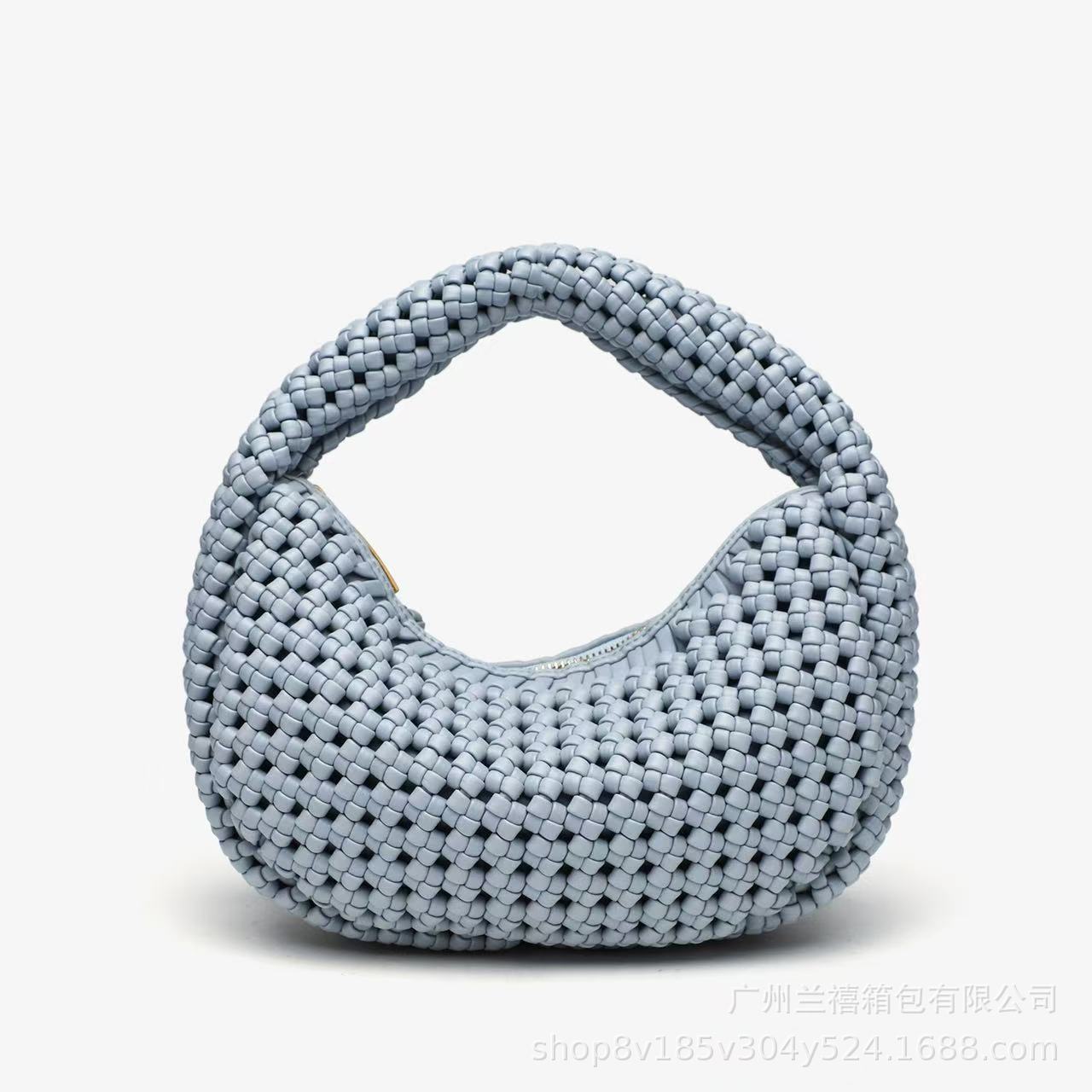 Hand-woven Large Capacity Fashionable Stylish All-match Hand Carrying New Moon Bag