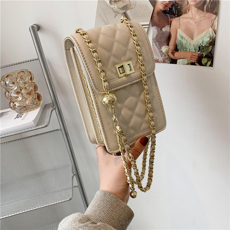 Messenger Shoulder Bag Korean Style Fashion Small Fragrance Style Rhombus