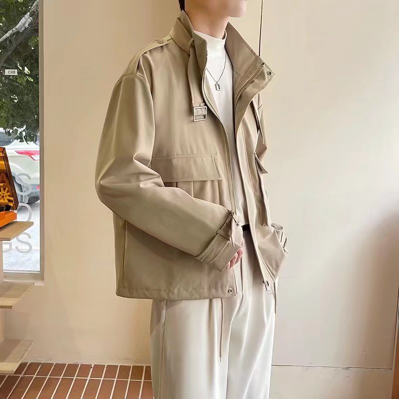 Handsome Fake Two-piece Japanese-style Retro Jacket Coat