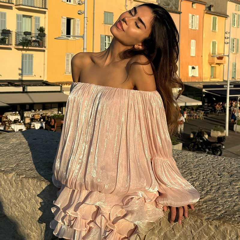 Sweet Girly Sexy Off-shoulder Mini Dress