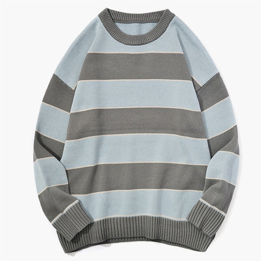 Casual Pullover Striped Sweater Men's And Women's Neutral Sweater