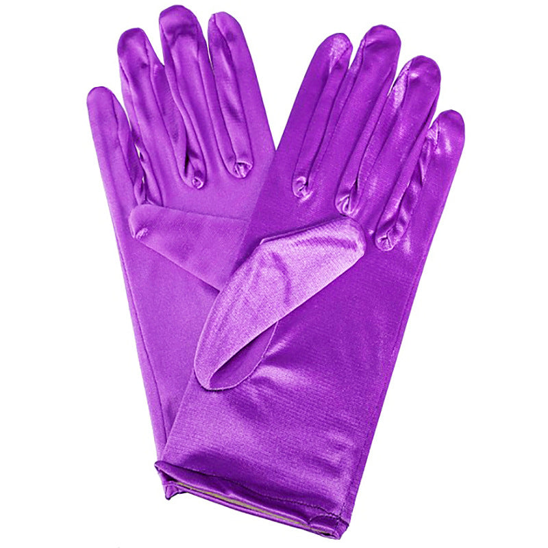 Bridal Wedding Gloves Short Satin Dress Cheongsam Gloves