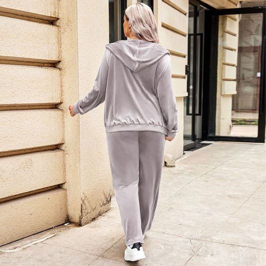 Sports Hooded Top Autumn And Winter Plus Size Women's Clothes