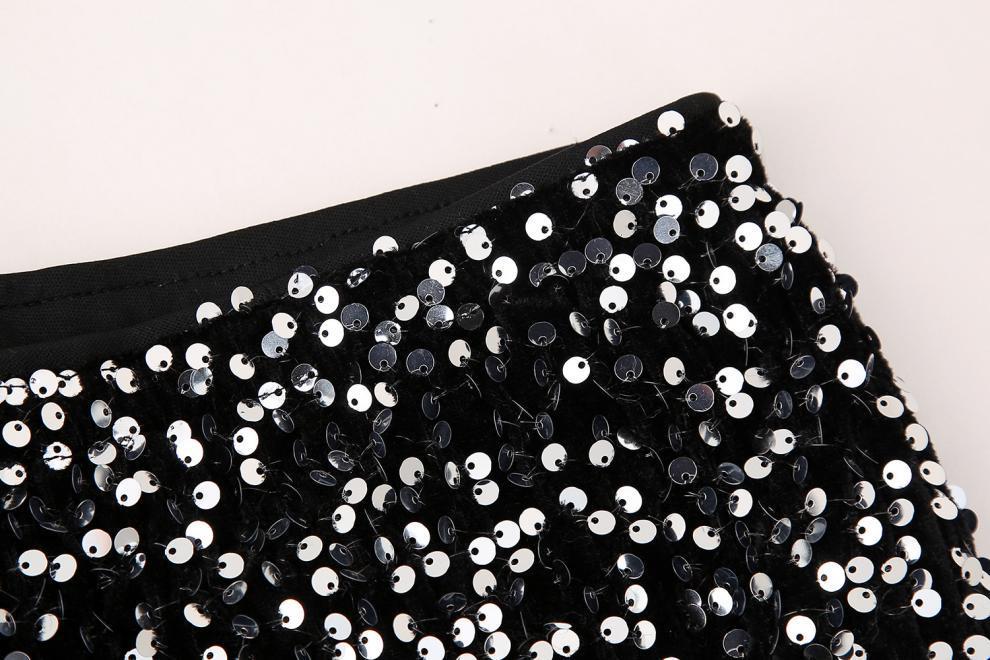 Street Style Sequin Slim Fit Slimming Versatile Shorts