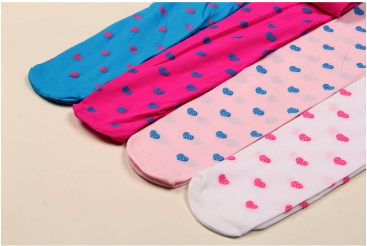 Love Polka Dot Candy Color Velvet Pantyhose