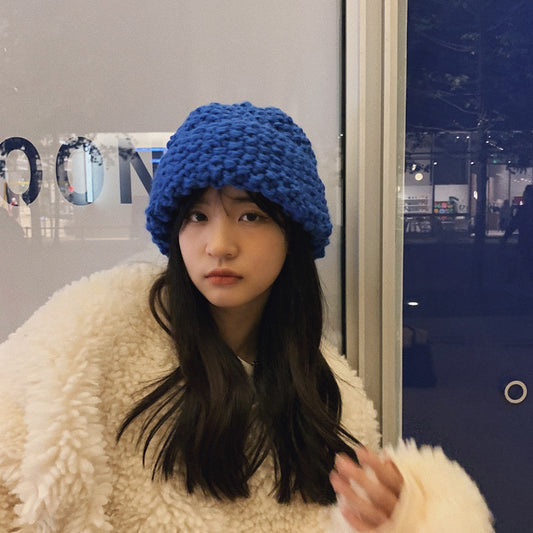 Chunky Knitted Pineapple Pattern Beanie