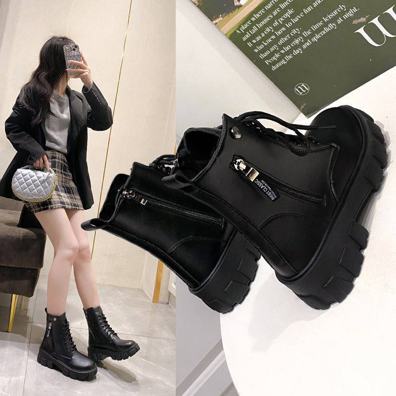 Fashionable High-top Women's Boots For Fall And Winter