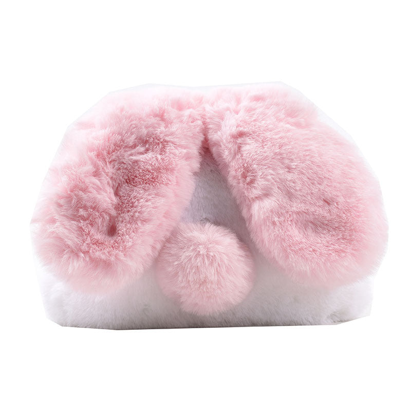 Cute Plush Ears Bunny Tail Fashion Macaron