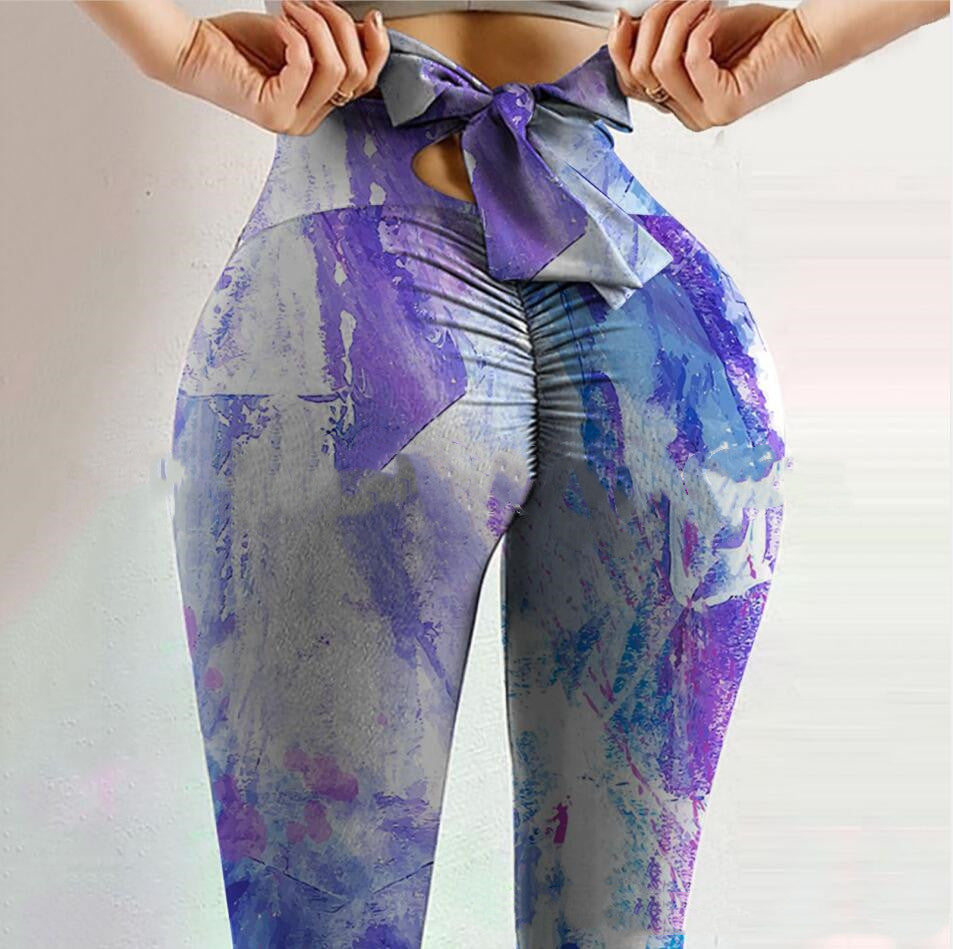 Amazon AliExpress Popular Printed Yoga Slim Pants