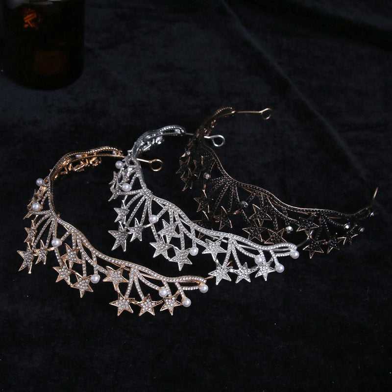 Hair Accessories Inlaid With Crystal Princess Crown