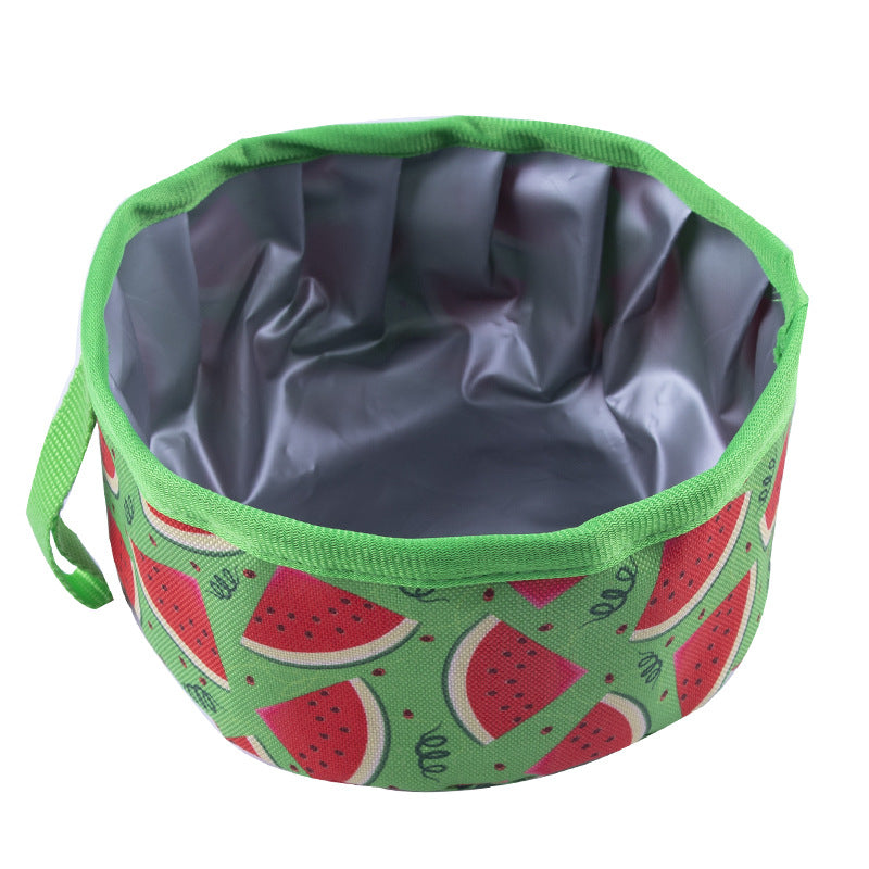 Oxford Cloth Outdoor Portable Folding Food Basin
