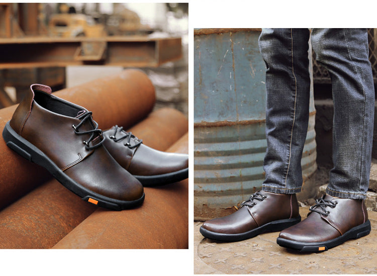 Cowhide Soft Sole Top Layer Cowhide Casual Leather Shoes Men