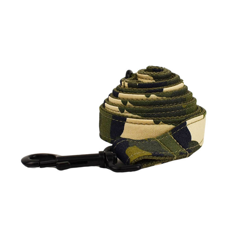 Dog Collar Hand Holding Rope Camouflage