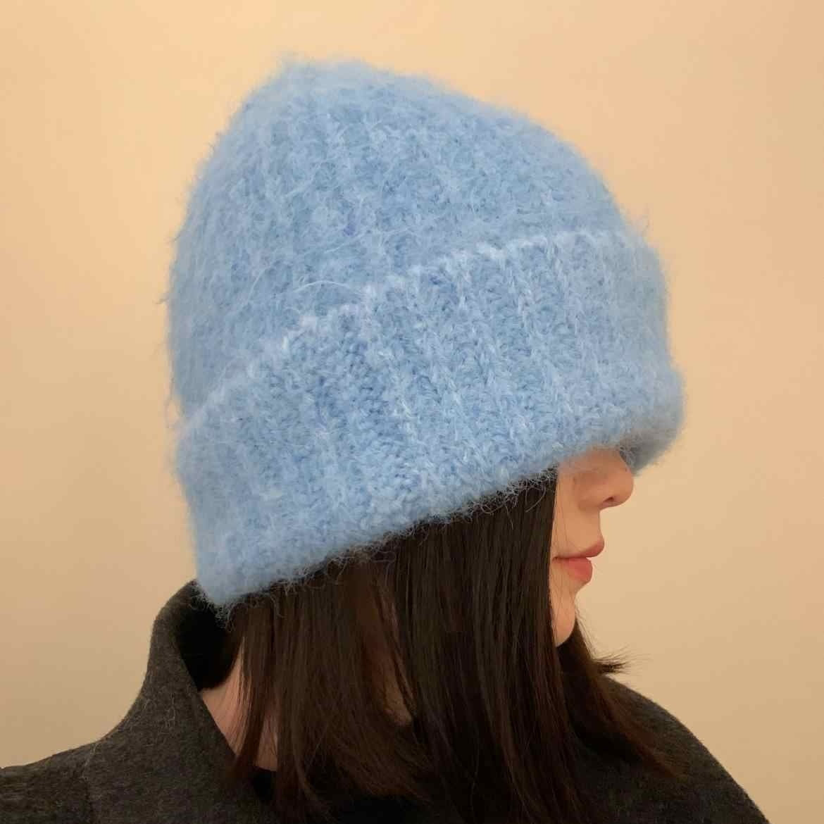 Alpaca Knit Woolen Hat Children Autumn And Winter Loose Large Version Retro Simple