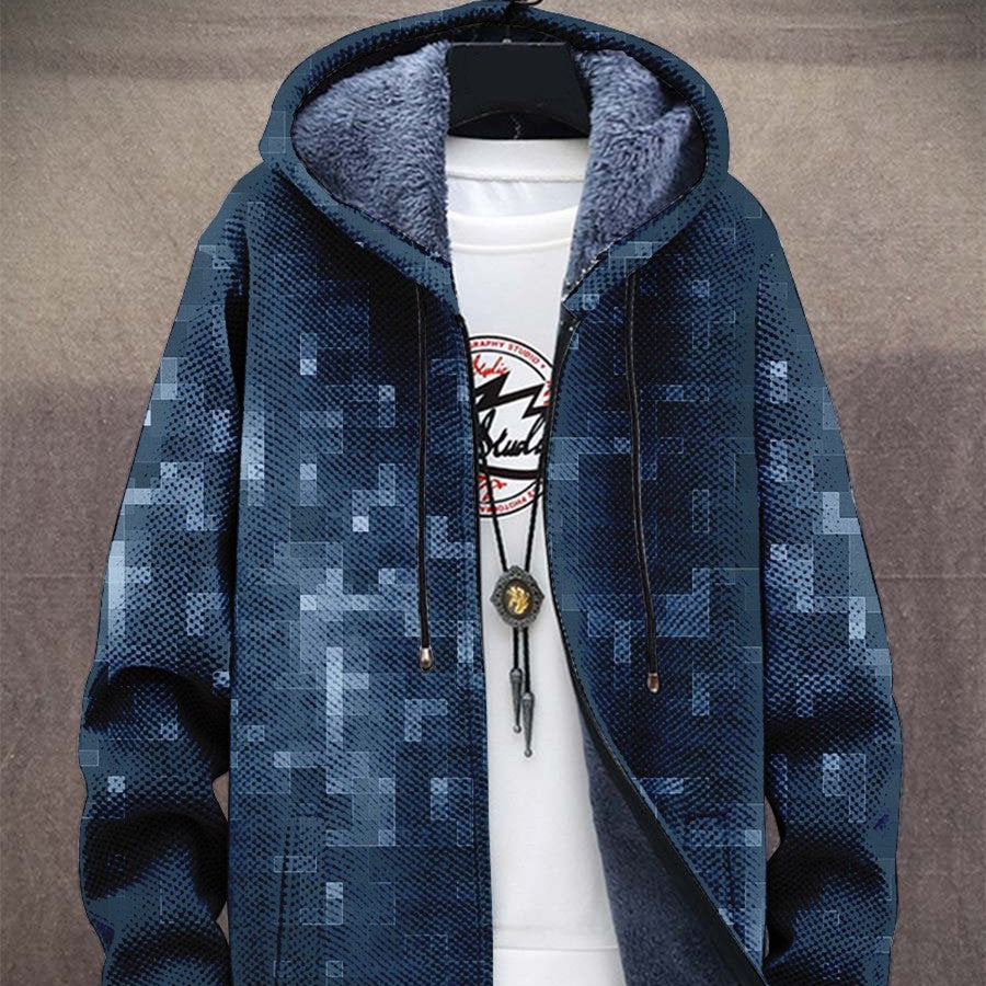 Men's Plush Thick Loose Long Sleeve Coat Cardigan